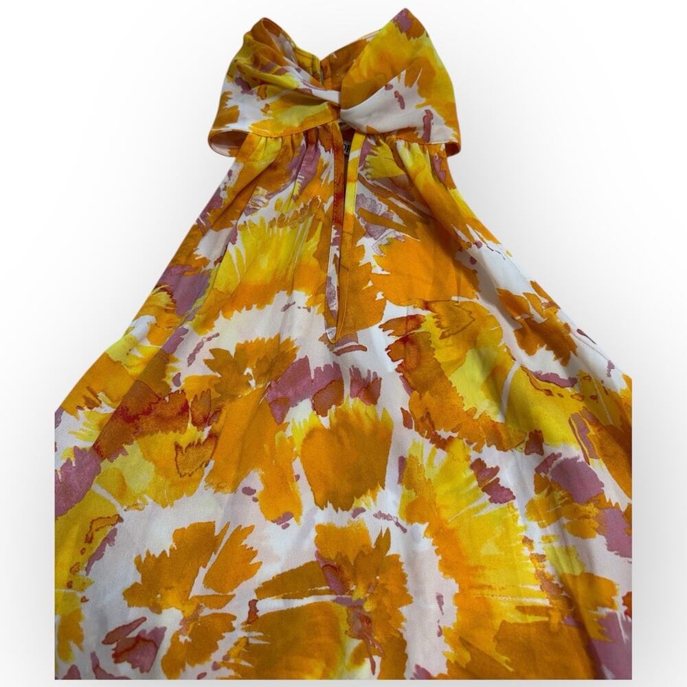 NWT DR2 Women’s Tie-Dye Halter Neck Blouse Yellow Pink White Size S - Picture 3 of 11